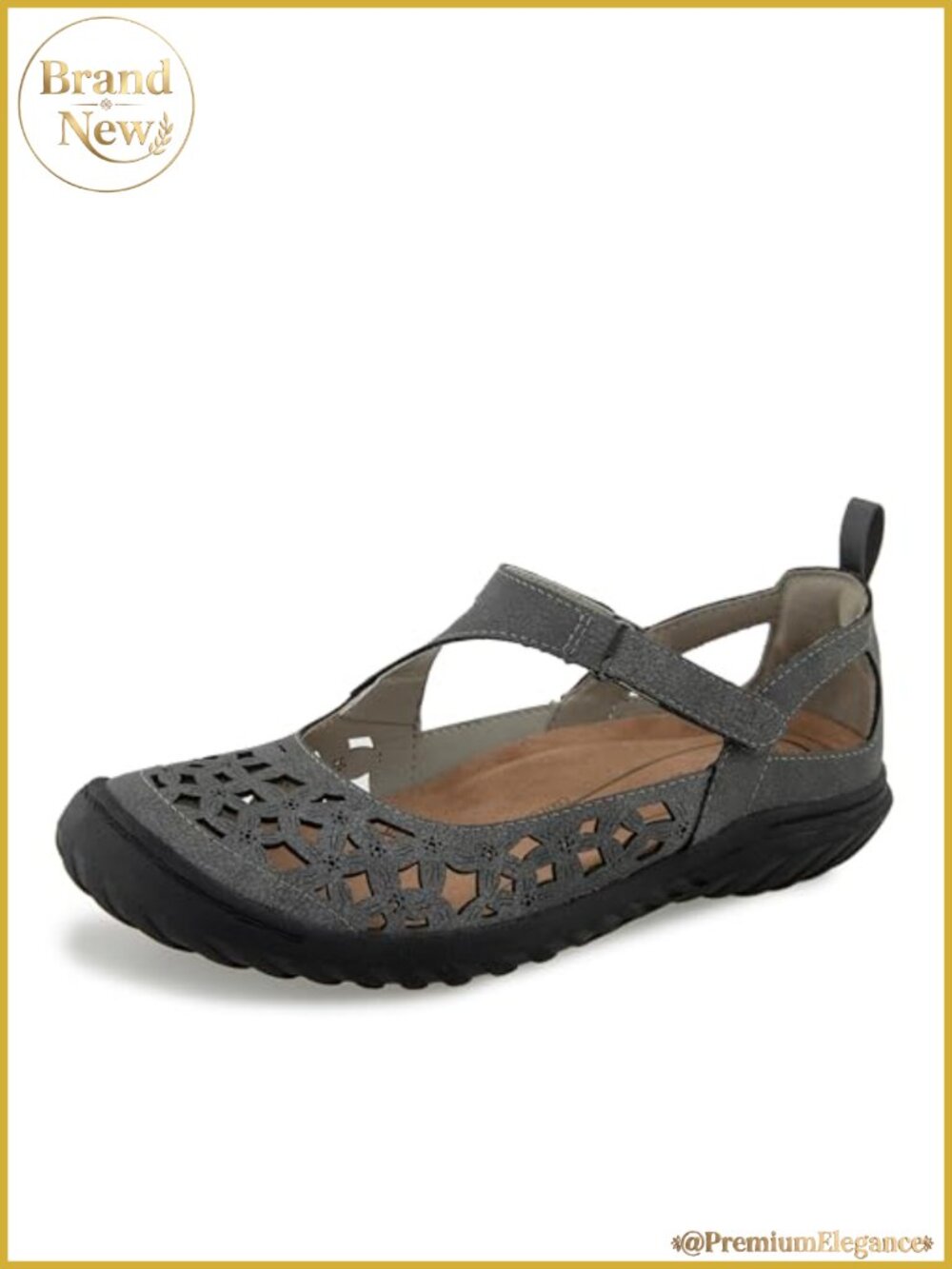 JBU by Jambu Bellerose Comfort Flats with Memory Foam Insole and Adjustable